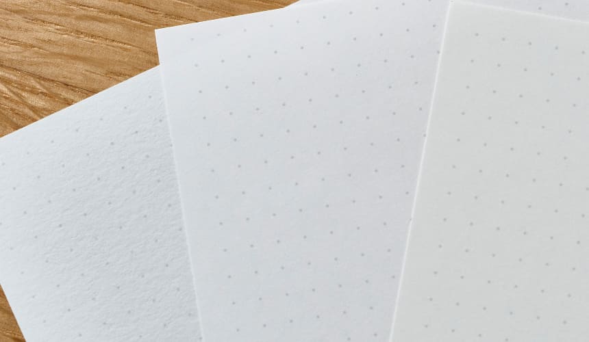 自分にとって気持ちいい「書き心地」を選べる3種類の紙